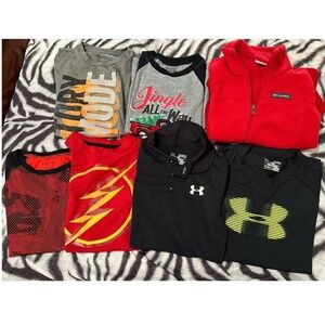 Lot of Boys 8/10 tops plus 1 Columbia jacket